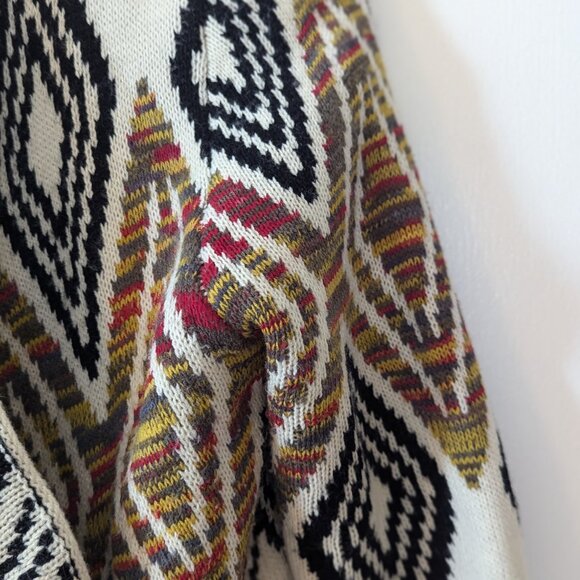 Mismash Multicolor Geometric Open Front Cardigan, Size M - Picture 6 of 11